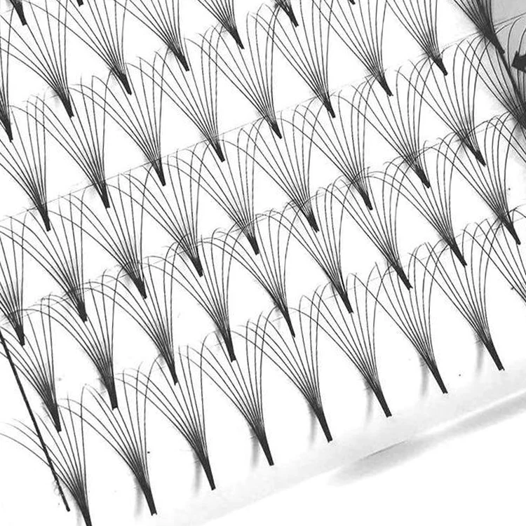 Hot Melt Volume Lashes 10D Individual Lashes Knot Free Heat Bonded Rapid Flare Cluster Eyelashes Extension