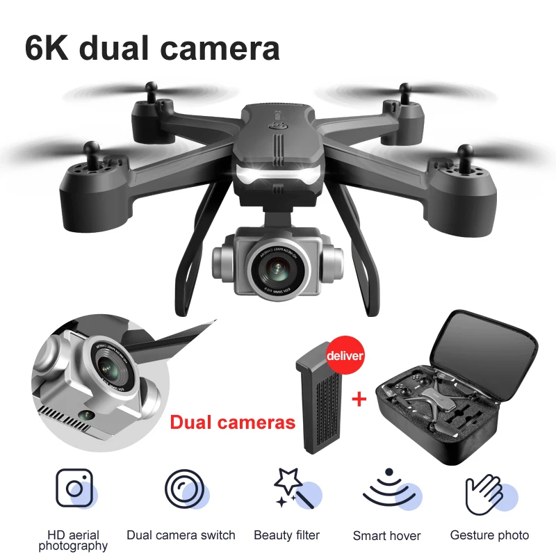 2022 NEW Professional Aerial Photography GPS Drone 4K Dual HD Camera Brushless Motor Foldable Quadcopter RC Distance