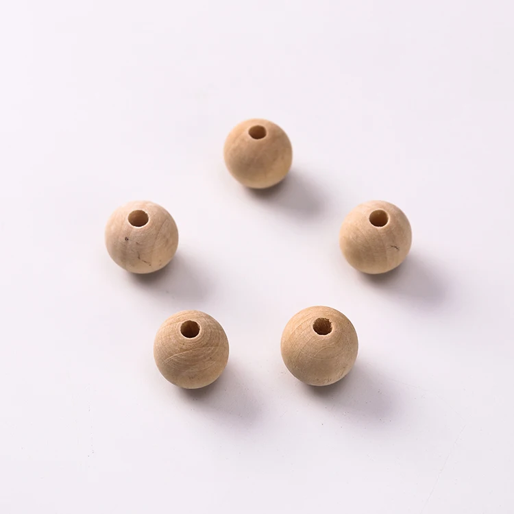 Free Sample Baby Teether Wooden Beads / Loose Wood Teething Beads