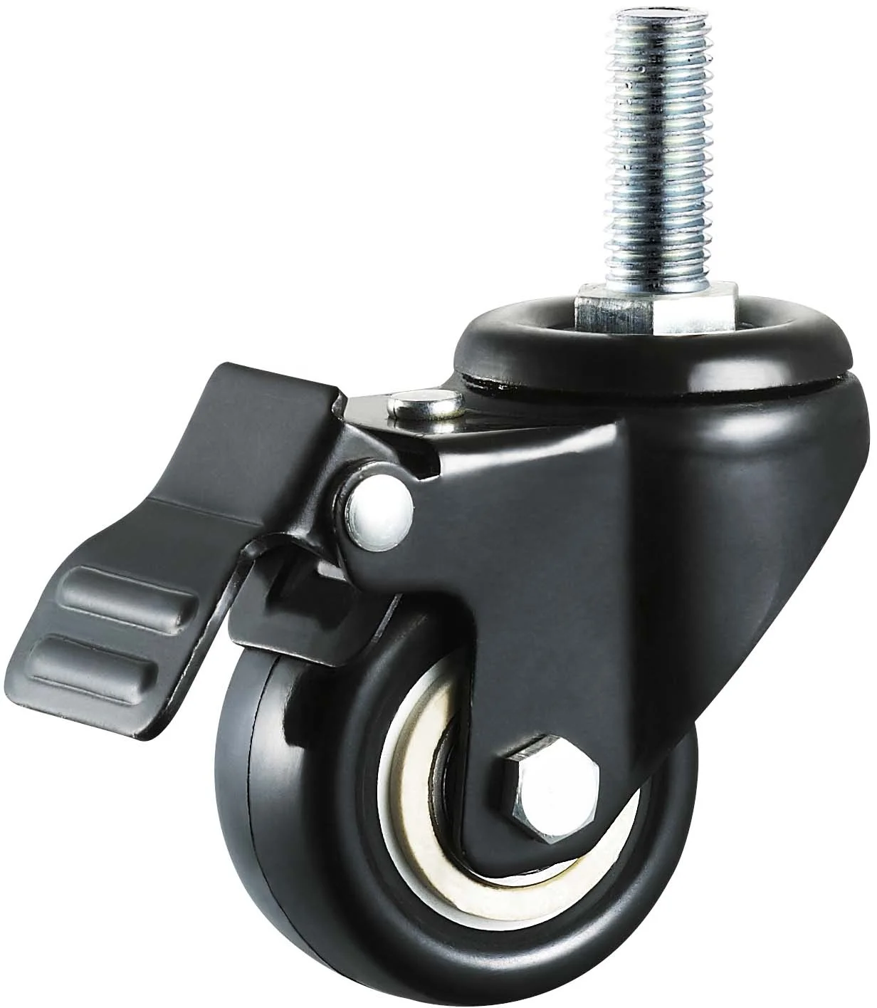 1,5 дюймов 38 мм Фиксатор сверхпрочный черный офисный стул поворотный полиуретановый ПВХ резиновый колесик