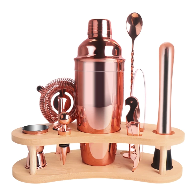 Stainless Steel Bar Tool Set Wholesale Easy To Store Bartender Kit Bar Tools Professional Barware Necessary Bar Tool Set