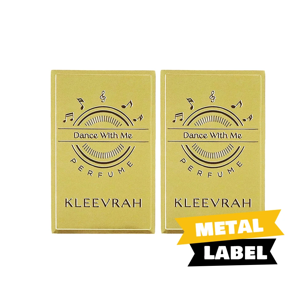 Изготовленная на заказ алюминиевая металлическая наклейка с логотипом Oem Private Label роскошный дизайн тисненая Золотая свеча парфюмерная этикетка