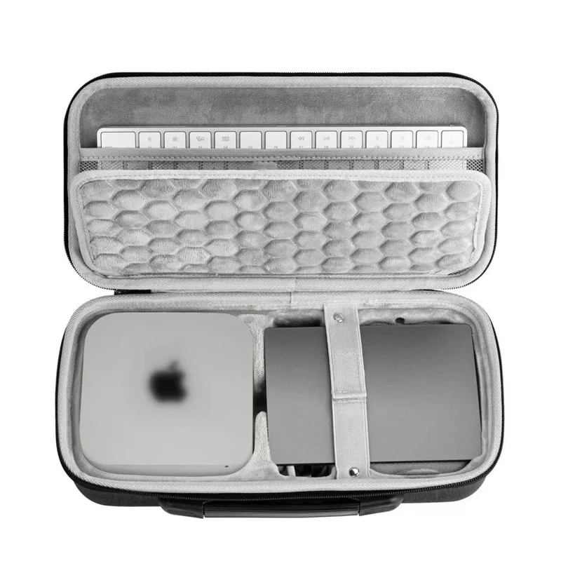 Жесткий чехол для переноски на заказ Apple Mac Mini M4 2024 настольного компьютера и волшебной клавиатуры коробка-органайзер 2/3