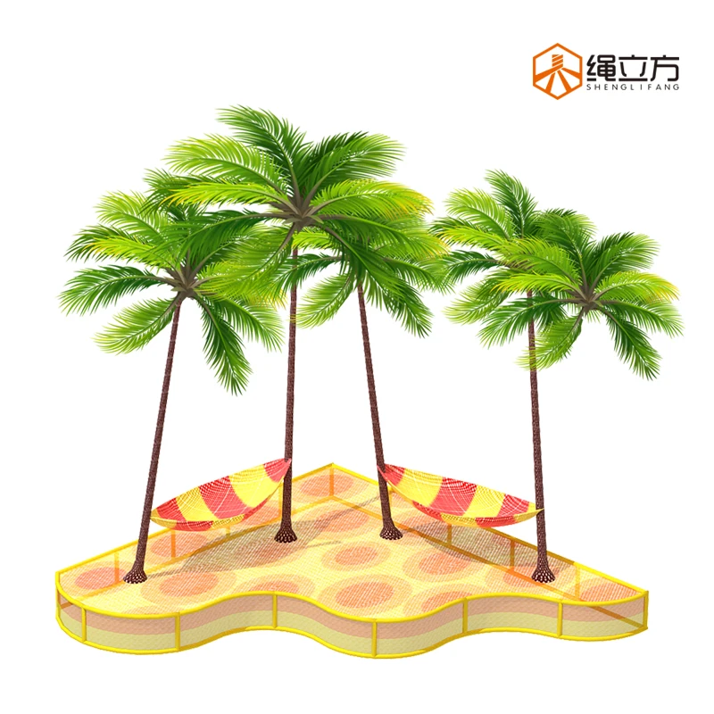 
ROPECUBE rainbow rope nets playground children climbing rope net indoor play park indoor trampoline park 