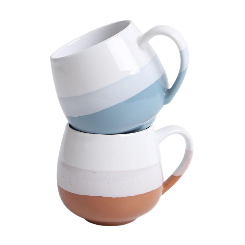 Personalised Round Shape  Colorfully Mug 18OZ Large Ceramic Coffee Cup