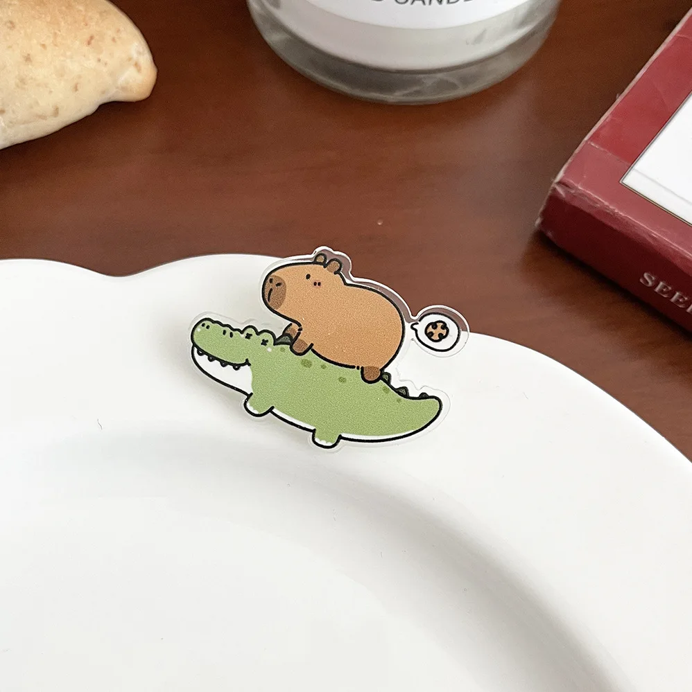 Оптовая продажа Мультяшные зажимы Акриловые для бумаги Kawaii канцелярские