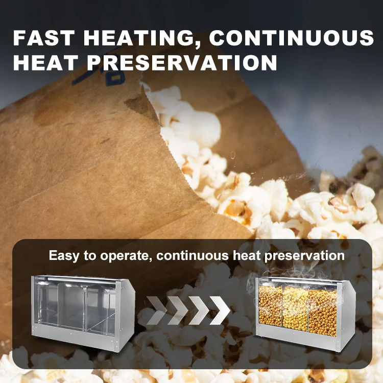 whole sale Snack Popcorn Warmer Cabinet Popcorn Warming Showcase microwave popcorn warm showcase