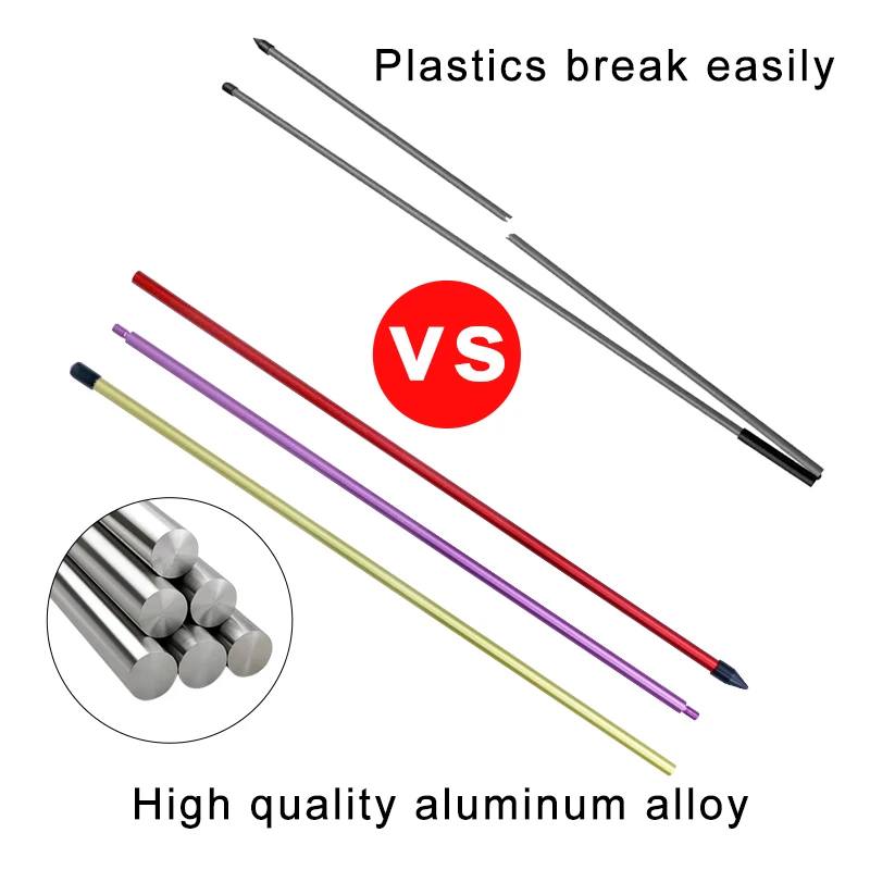 Konday Custom Golf Training Aids Three-color Aluminum Alignment Sticks Durable Unbreakable New Metal Golf Alignment Rod