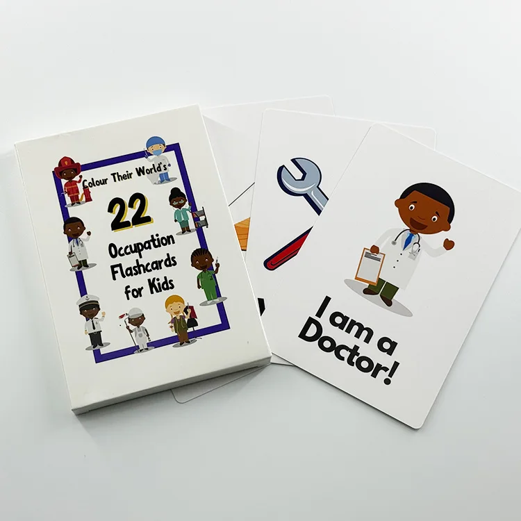 Eco Friendly Custom Personalized English Math Kids Learning Flash Card Game Alphabet Sight Word Flash Card For Baby Children