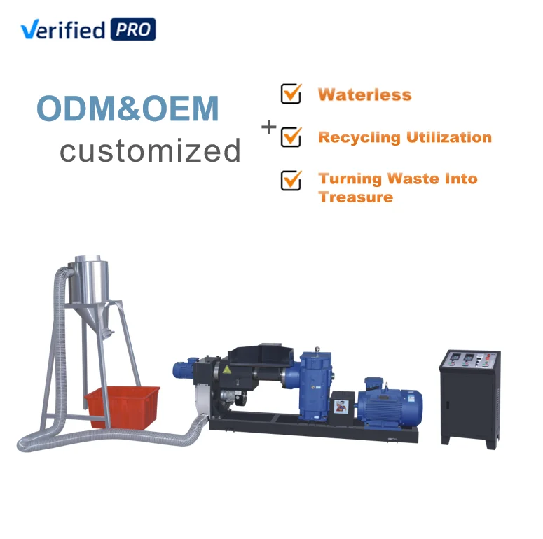Automatic 100 kg/h Recycled PP PE Plastic Granulators With Single Screw Agglomerator For Plastic Recycling Machine For Sale