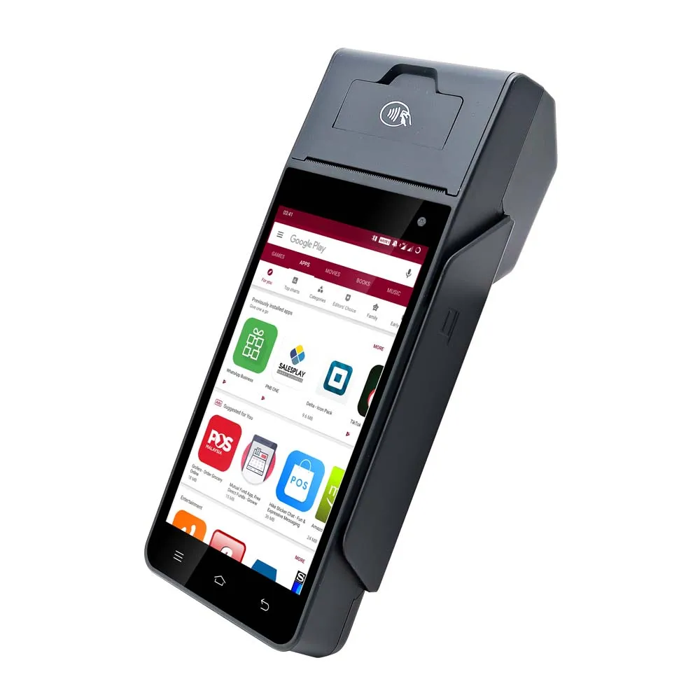 WM mini android 13 nfc tablet waterproof smart devices payment 58mm handheld mobile pos terminal machine bluetooth with printer