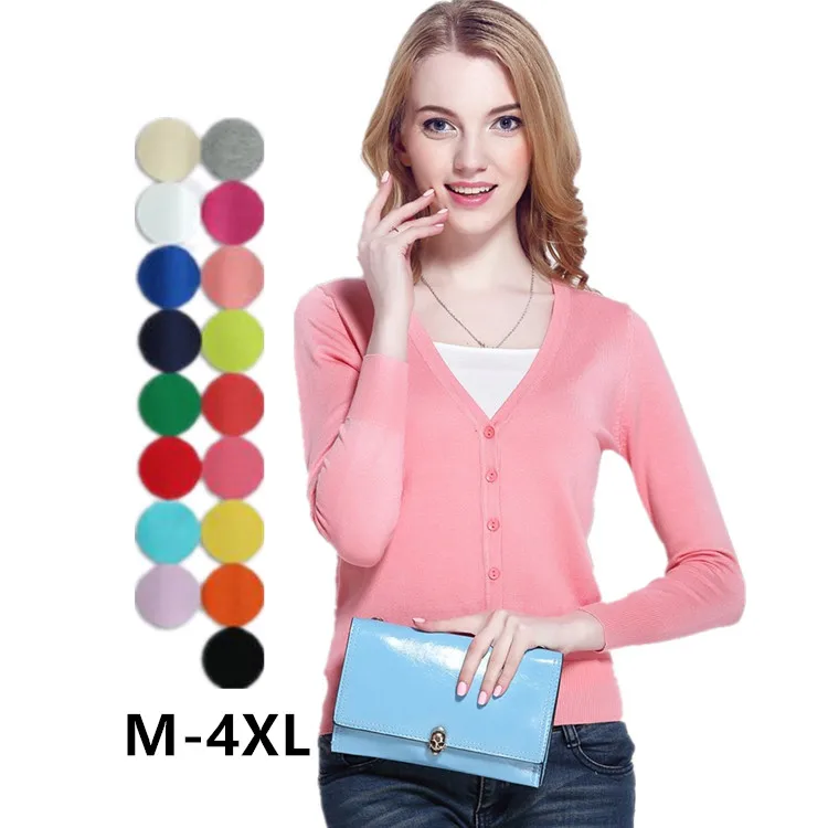 
Amazon Top Seller 2020 Whosale V Neck Long Sleeve Lightweight Female Sweater Knitted Cardigan for Women 