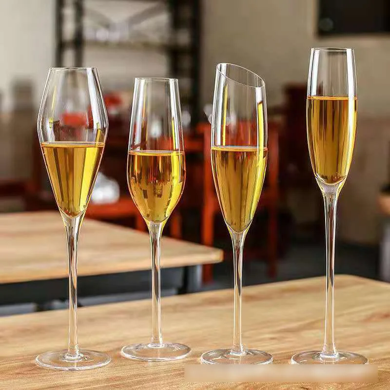 Factory Direct Sell European Vintage Luxury Crystal Champagne Flute Glasses for Wedding Party