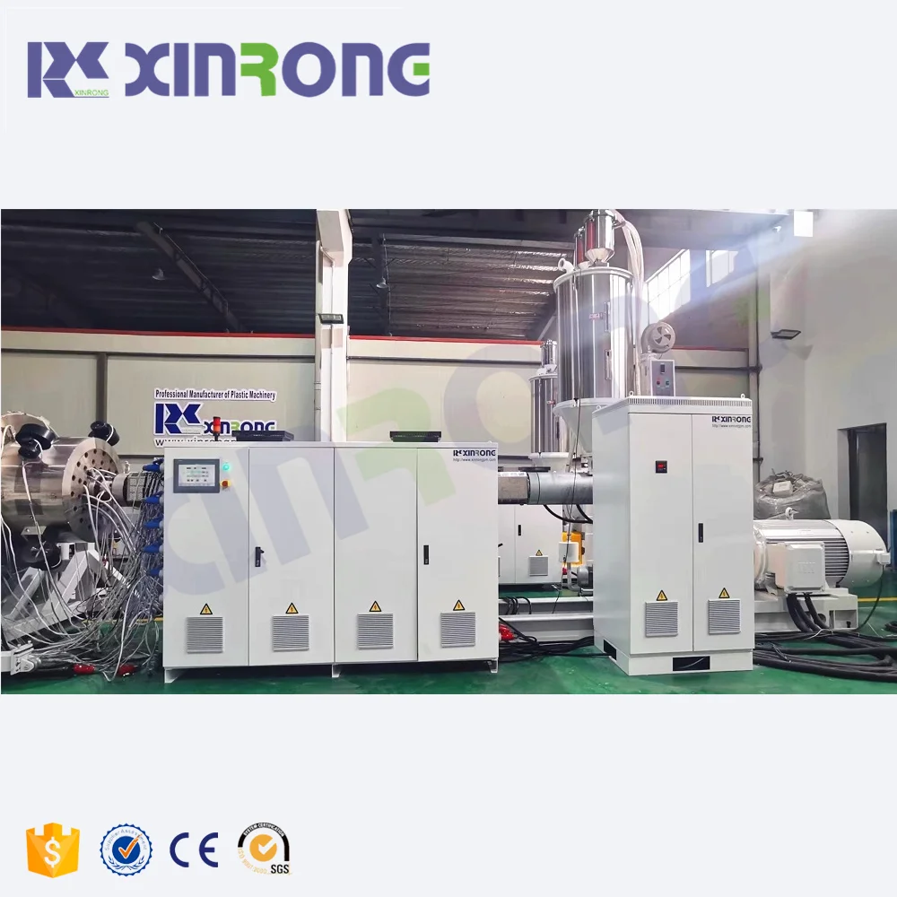Xinrongplas running smoothly equipment pe pipe extrusion production making machine line