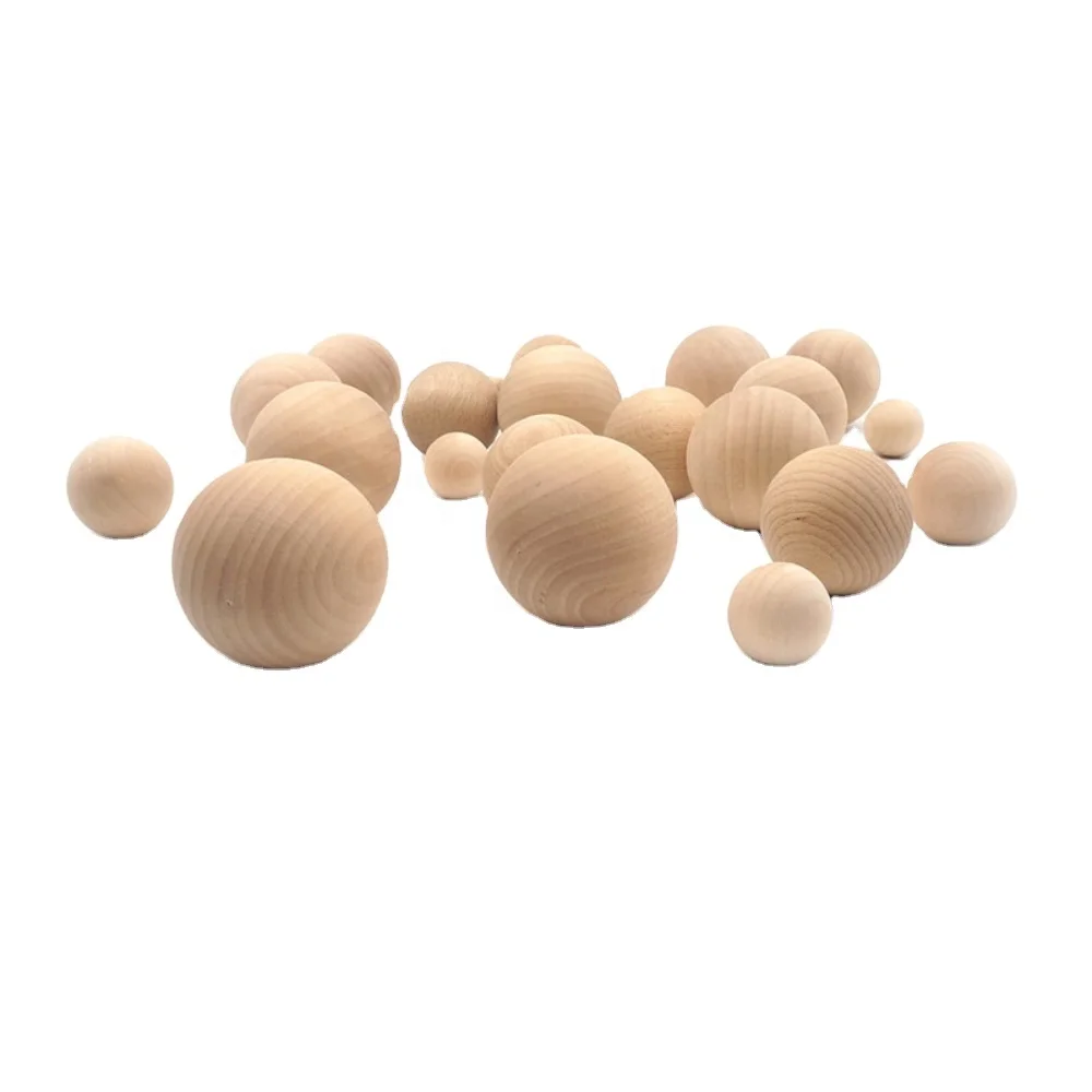 Wood Bead Wooden Balls Customized Wholesales Loose Gugertree Beechwood Beads Variety of Sizes Available