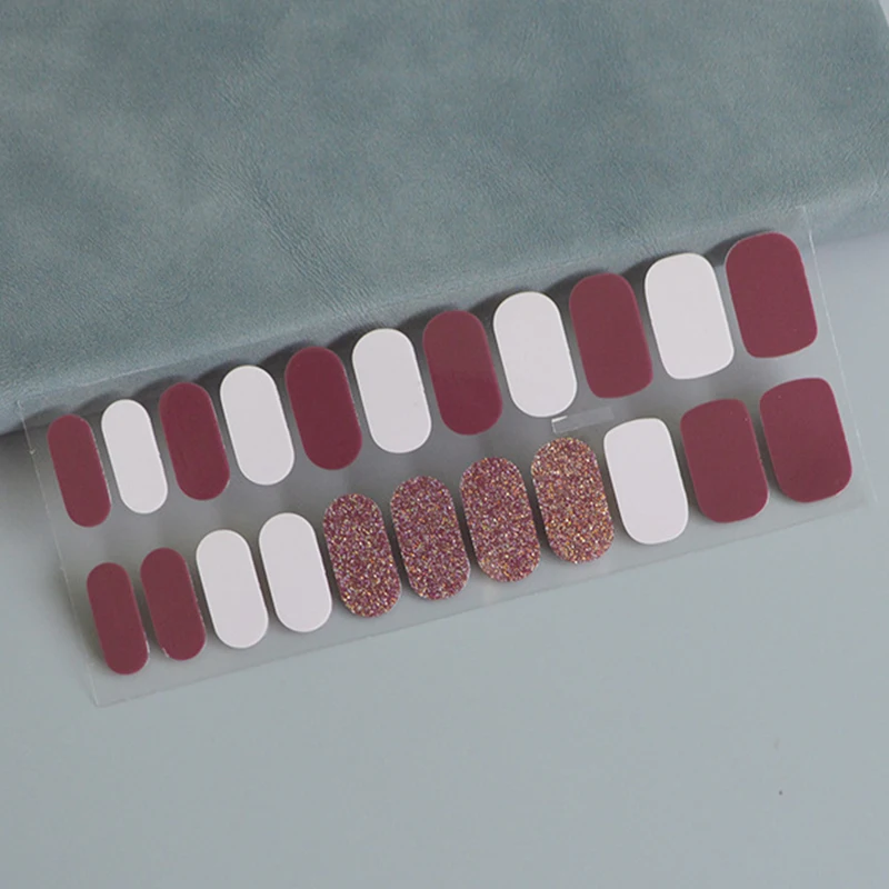 2023 High Quality Nail Wraps Self Adhesive Decorated Nail Sticker Gel Polish Nail Sticker Wrap Decoration