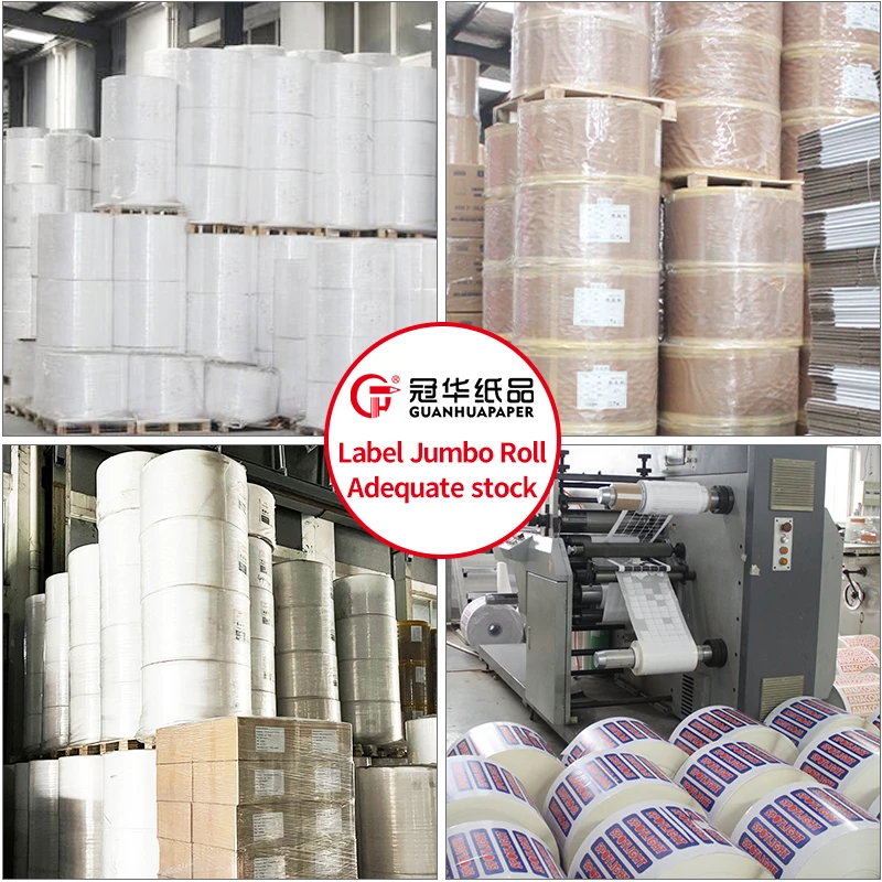 58x60 or customized blank sticker paper roll direct thermal label for Zebra Printers with oem logo