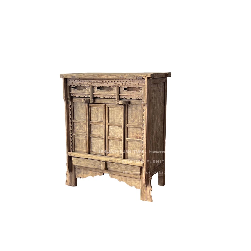 Factory Wholesale Antique Chinese Solid Wooden Dining Cabinet Living Room Cabinets