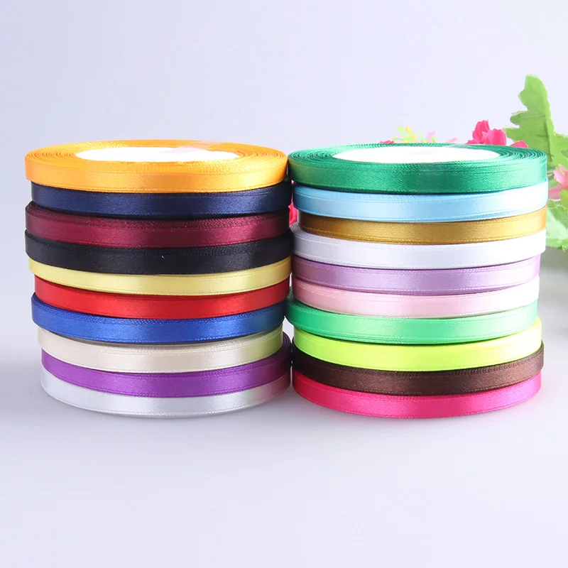 
Ribbon Factory Wholesale Custom Solid Color Polyester Single Faced Satin Ribbon 