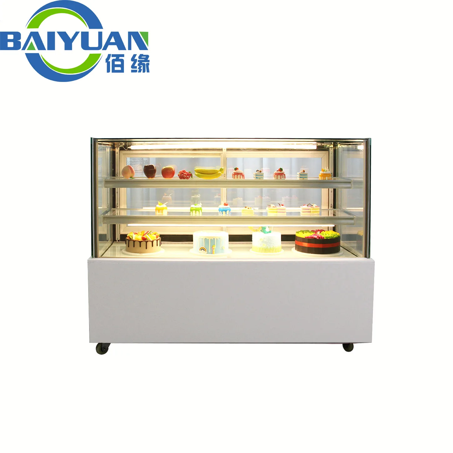 
Cake refrigerator arc glass pastry chocolate cabinet showcase cooler air cooling vertical counter cake display fridge chiller B 