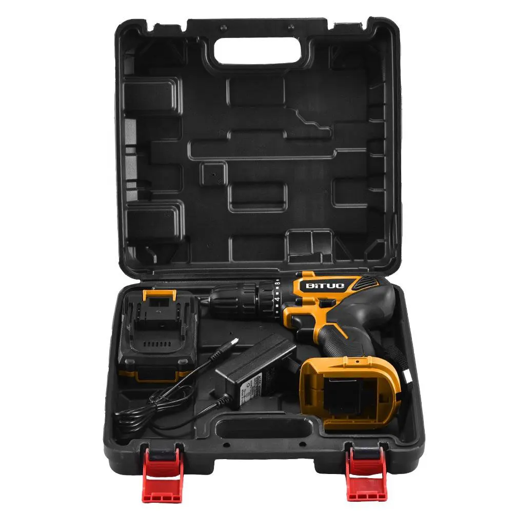 Power Tools Professional Drill Rechargeable Lithium Battery 21V Cordless Brushless Electric Drill Hand Power Drills