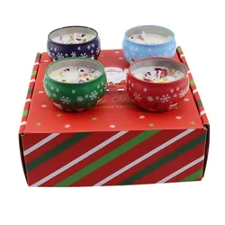 Christmas gift set of aromatherapy candles soy wax plant essential oil deodorant scented candles