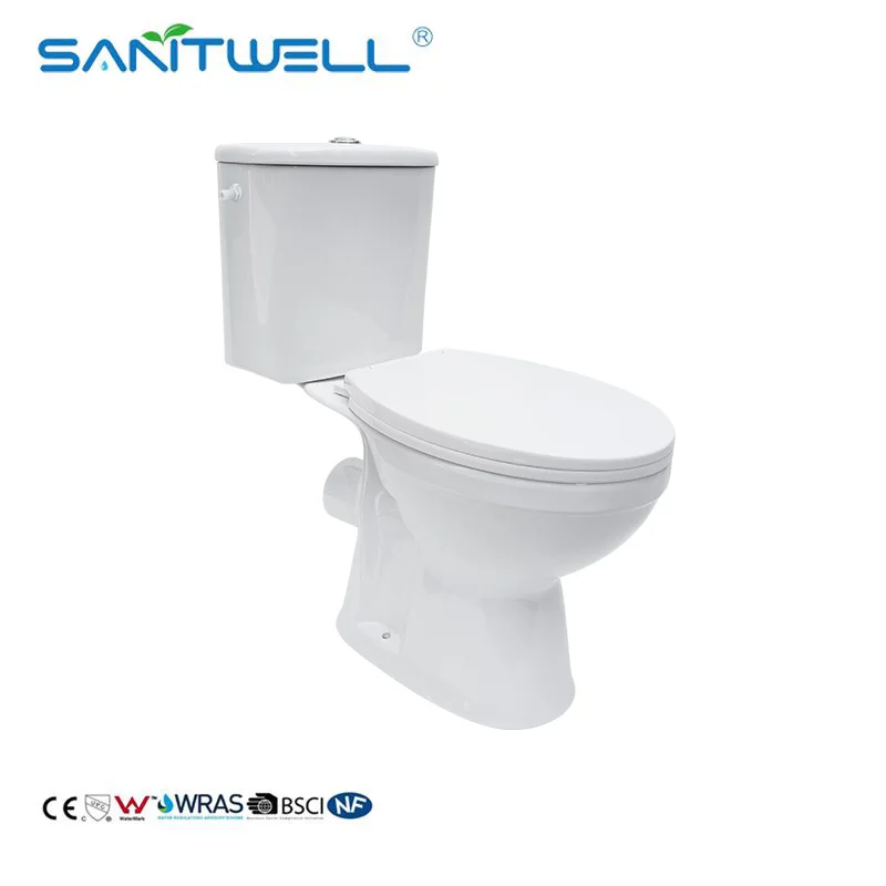 Factory sanitary ware bathroom designs cheap price side inlet two piece toilet commode