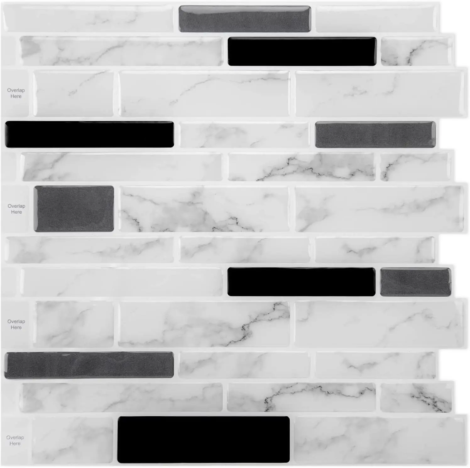 PU Marble self adhesive tiles sticker oil proof kitchen wallpaper waterproof stickers