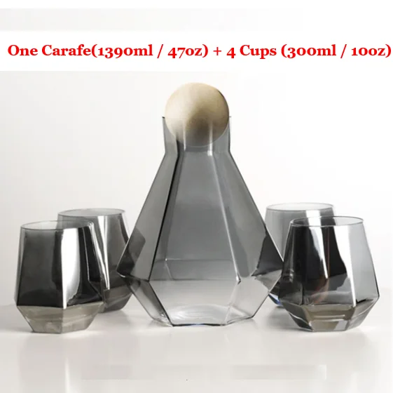 Wholesale Gift Box Iced Tea Coffee Juice Water Lemonade Beer Beverage Carafe Pitcher Jug and Colored Glass Cups Set for Holidays