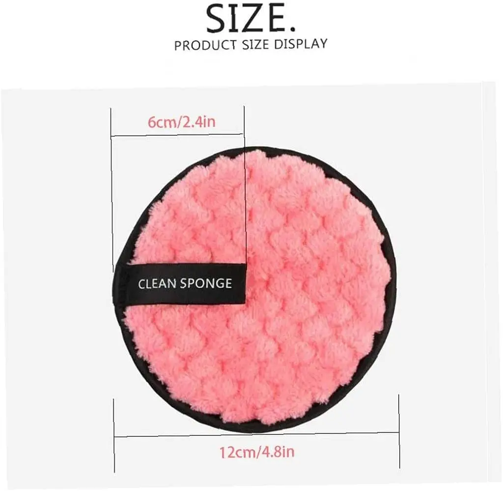 Hot selling in Amazon 2 or 3 layer Gentle Exfoliation Round double Microfiber Reusable Makeup Remover Pads