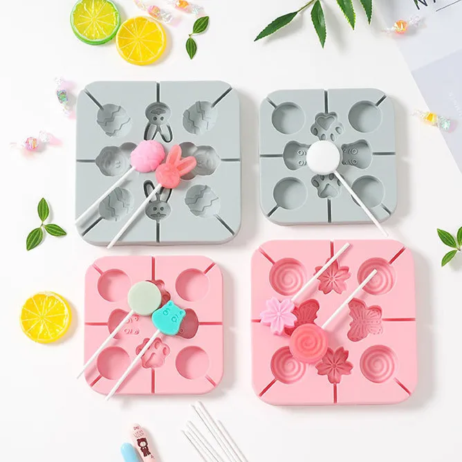 Custom Novelty Animal Fruit Shape Lolly Mould Ice Cream Popsicle Silicone Molds With Stick