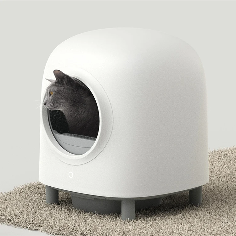 Cube Shape Pet Litter Box Auto Self-Cleaning Cat Litter Box With Wifi  APP