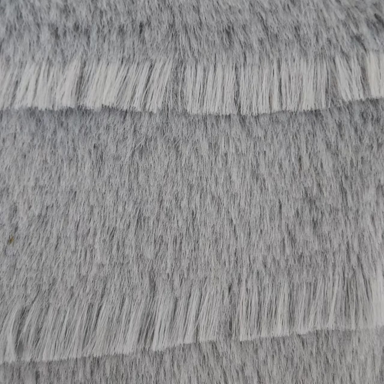 100% Polyester Knitted Jacquard Stripe Faux Rabbit Fur Fake Fur Faux Fur Fabric