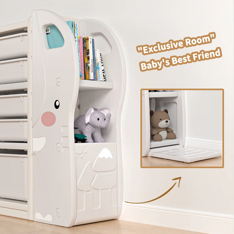 H136 X W32 X D97Cm Toy Rack Organizer Baby No Toxic Shelf Toy Children Cabinet For Storing Toys Plastic Drawer For Clothes