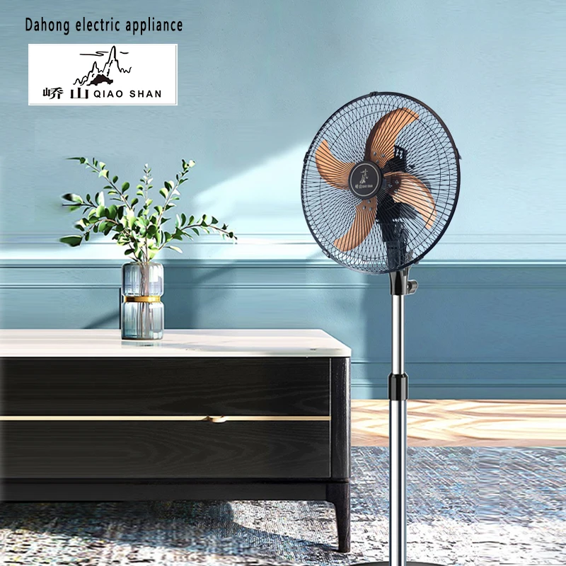 High quality home use gold round ox pedestal fan small standing fan 220v