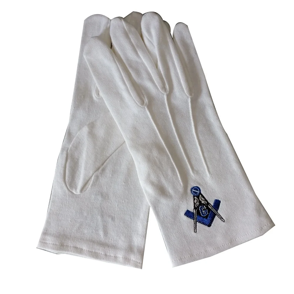 Customized Cheap White Cotton Gloves Three Stripes Washable Tuxedo Guard Labor Reusable Pure Cotton Knitted Safety Work Gloves