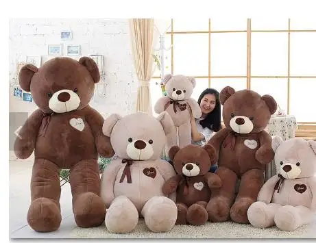 Beautiful texture of brown filled cotton cloth teddy bear smiley face to welcome