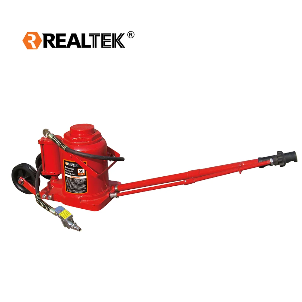Realtek High Efficient Heavy Duty 50 Ton Air Pneumatic Hydraulic Bottle Jack For Car