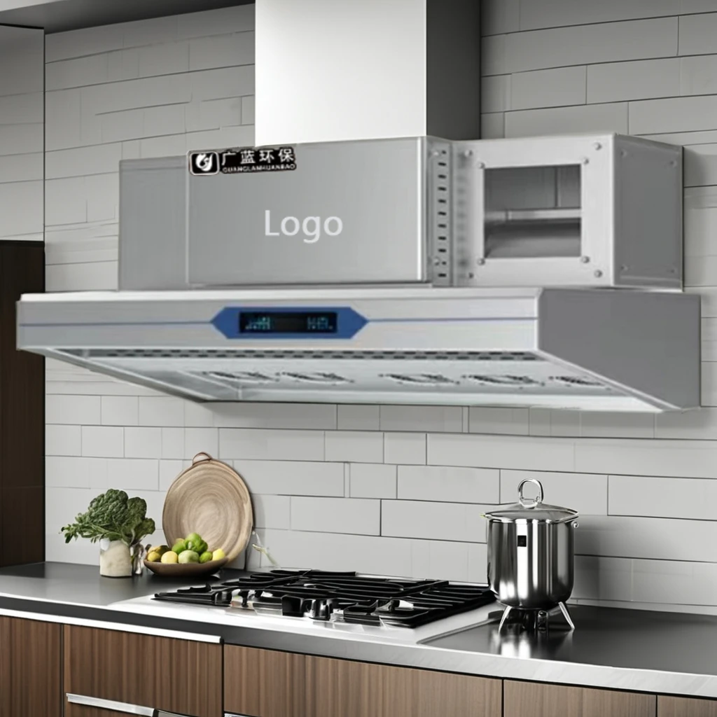 Commercial Restaurant Kitchen Stainless Steel Smart Hood ESP Range Extractor for Smoke Removal