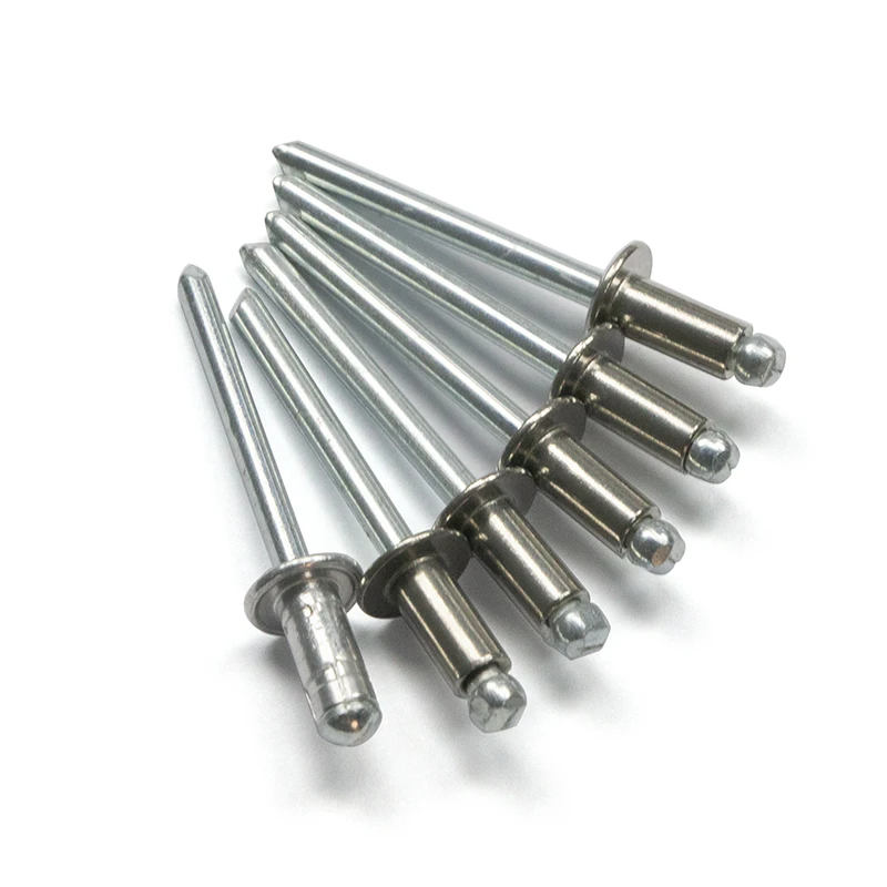 Wholesale promotional factory prices pop dome head open end stainless steel aluminum blind pop rivets for curtain wal