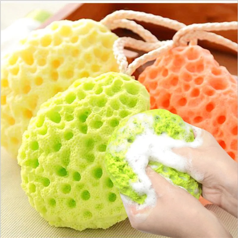 Eco-friendly Body Shower Sponge Multicolor Hydrophilic Polyurethane Bath Sponge for Children and Babies