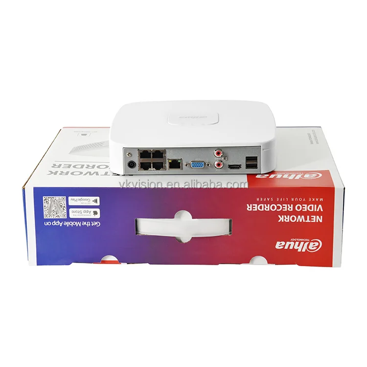 Dahua 4CH 8CH Smart 1U 4PoE 8POE 1HDD WizSense сетевой видеорегистратор NVR4104-P-EI NVR4108-8P-EI