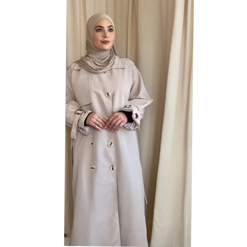 Traditional Muslim Clothing&accessories Modest Dressing Blouses Trench Coats Dubai Abaya