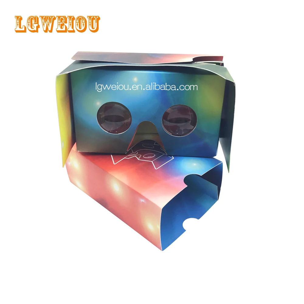 
3D VR Glasses with OEM logo Virtual Reality Box for Movie Video Glass vr paper box 