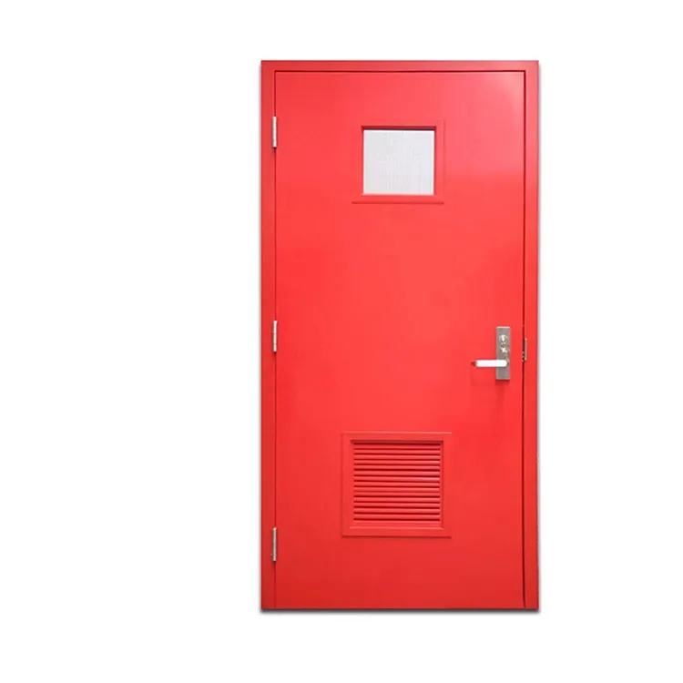 Top quality steel apartment doors fireproof steel fire rated door 60 minute rated fire doors