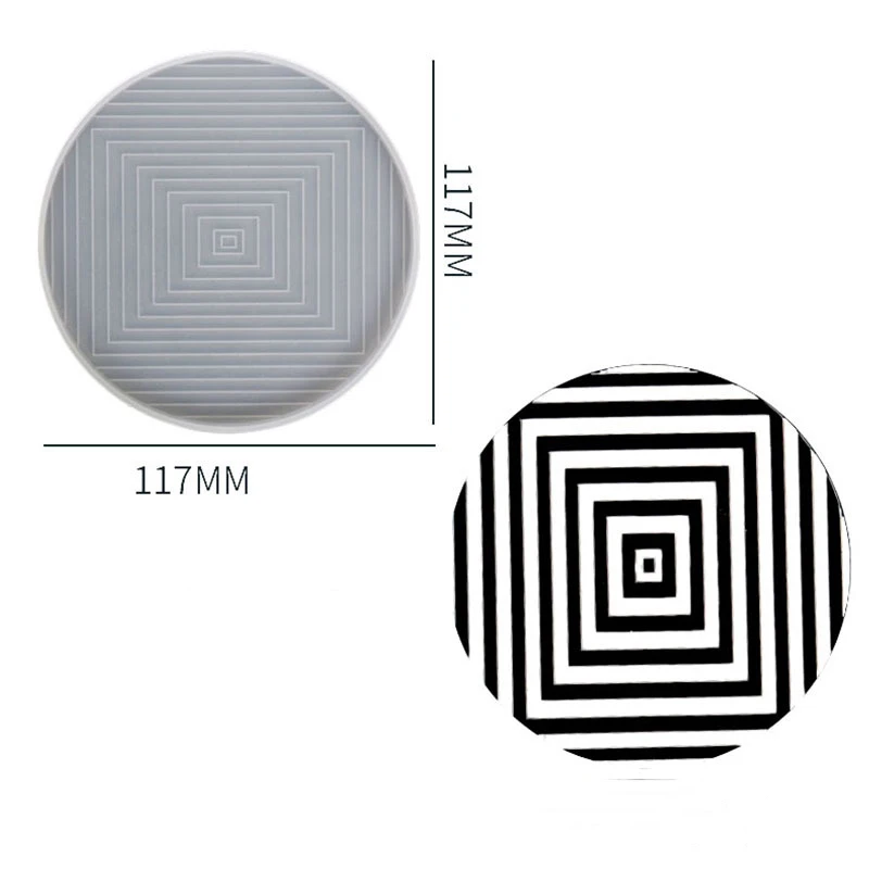 Reusable craft uv epoxy resin art casting making mould custom logo diy silicone rubber cup pad flower coaster mold