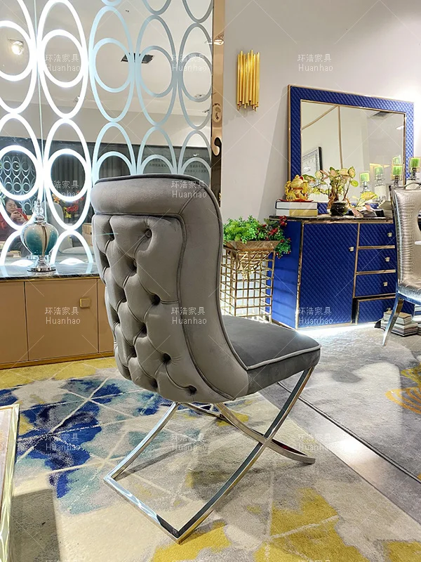Wholesale modern dining chairs Italy luxury good quality dinning room furniture gold stainless steel legs leather dining chairs