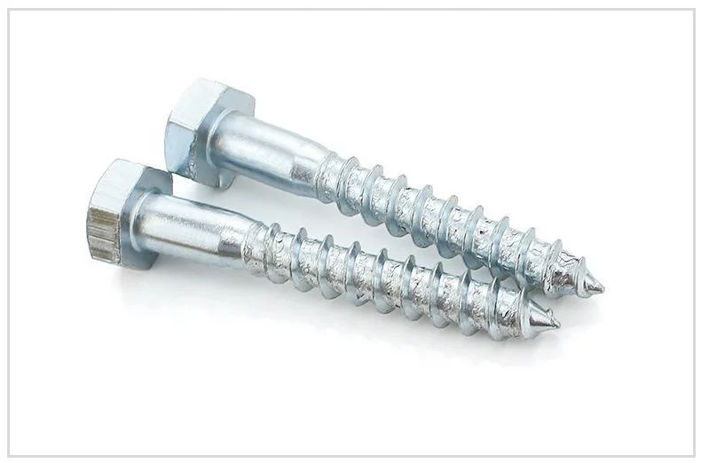 Hebei Yisen Fastener  DIN571 hexagon head self tapping wood screw for furniture stainless steel
