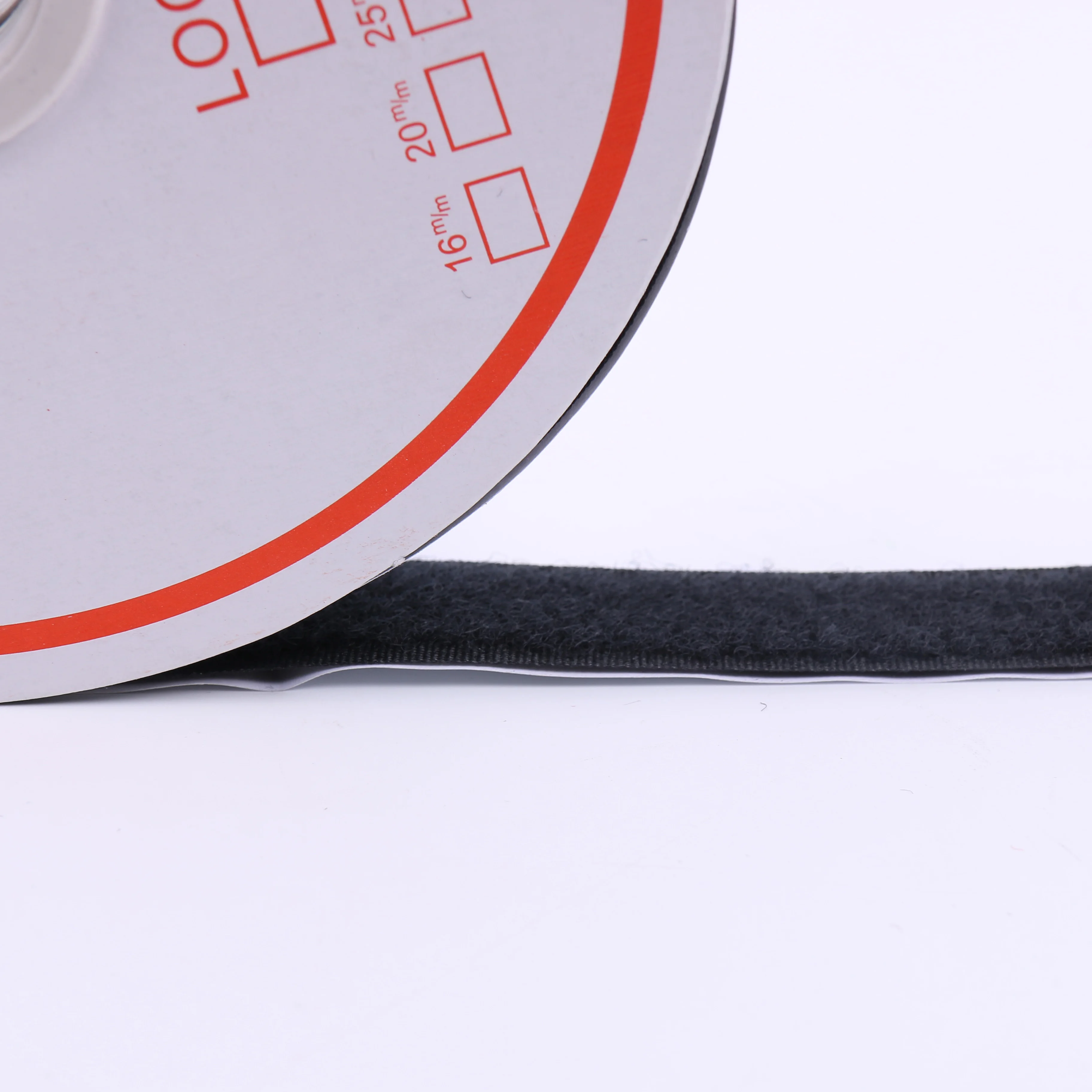 25mm Black White Adhesive Hook And Loop Back Glue Magic Tape Points