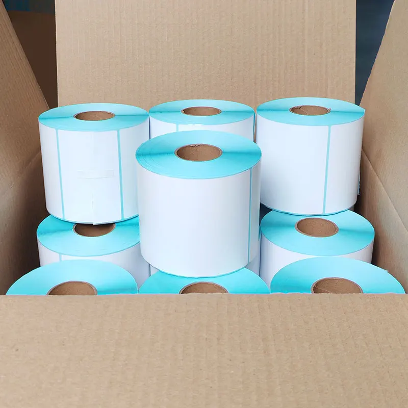 Wholesale 4x6 Shipping Direct Waybill A6 Blank White Custom Printing 100x150 mm Thermal Barcode Paper Labels Sticker Rolls